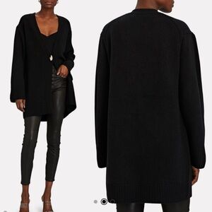 GALVAN Pearl Wool-Cashmere Cardigan in Black